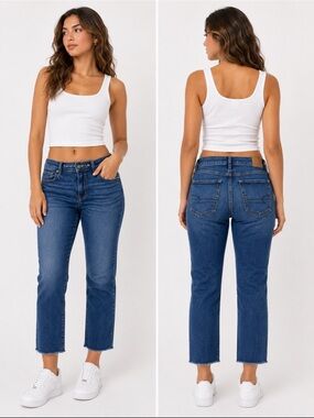 American Eagle Stretch High-Waisted Kick Bootcut Crop Jean 2024 Women’s 6